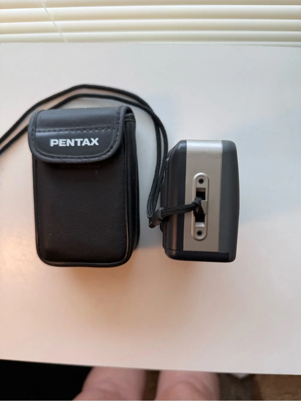 Pentax PC-550 Compact 35mm Film Camera - Black/Silver-Untested